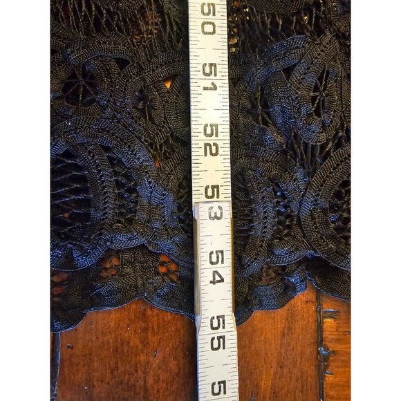 Vintage 1999 Plaza South Petite Black Lace Sleeveless Sheath Dress Size 8 - Picture 9 of 10